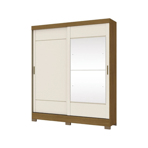 ROPERO NATURE/OFF WHITE C/ ESPEJO (EN CAJA)